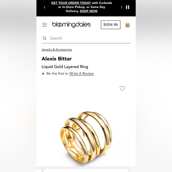 Alexis Bittar Liquid Gold Layered Ring - Picture 5 of 5